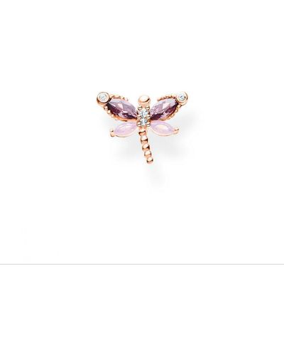 Thomas Sabo Rose Dragonfly Single Stud Sterling Silver Earrings - H2188-321-7 - Pink