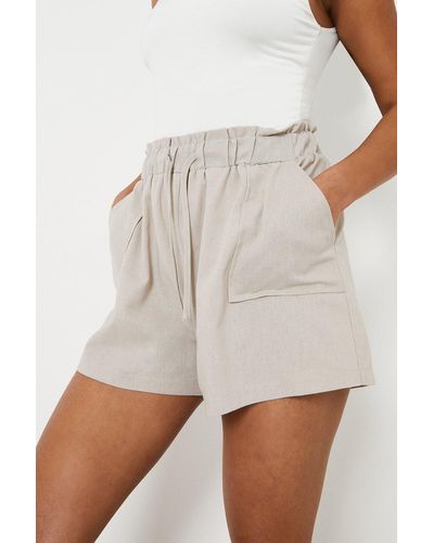 Oasis Petite Drawstring Waist Shorts - White