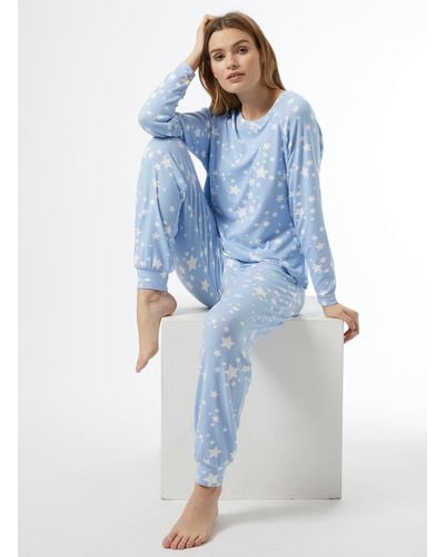 Dorothy Perkins Blue Star Print Pyjama Set