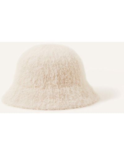 Accessorize Fluffy Bucket Hat - Natural
