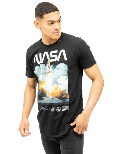 NASA Lift Off Cotton T-shirt - Black