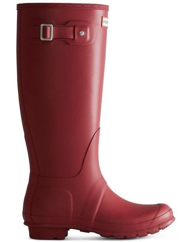HUNTER Original Tall Wellington Boots - Red