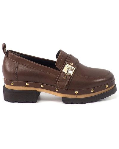 Scholl 'kerry' Cognac Leather Chunky Loafer - Brown