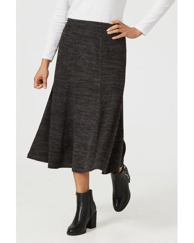Penny Plain Charcoal Skirt - Black