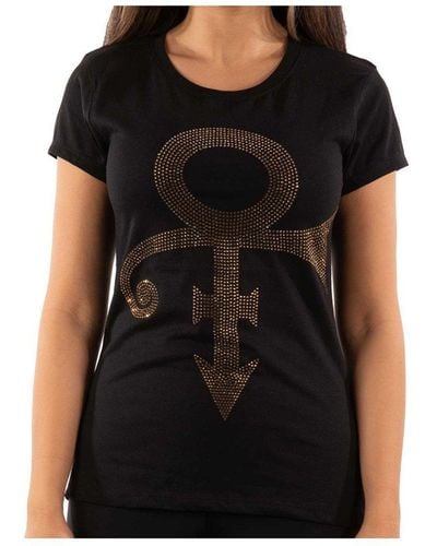 Prince Symbol Embellished T-shirt - Black
