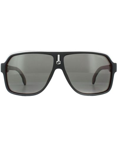 Lacoste Rectangle Matte Black Blue Gradient Folding L778s Sunglasses - Grey