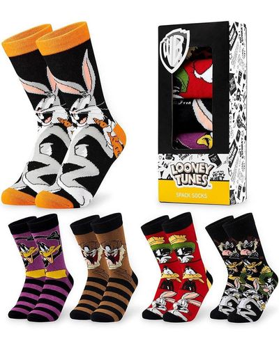 Looney Tunes Socks 5 Pack - Black
