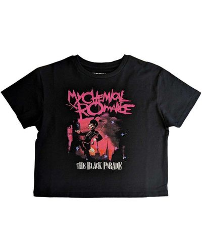 My Chemical Romance March Crop Top - Black