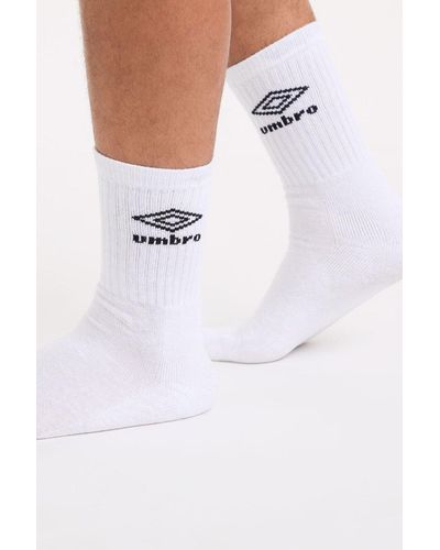 Umbro 3 Pack Sports Sock - White