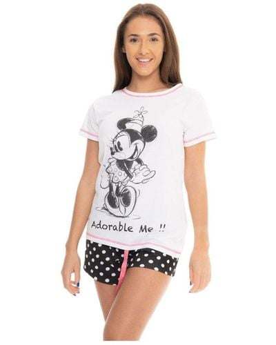 Disney Minnie Mouse Short Pyjamas - White