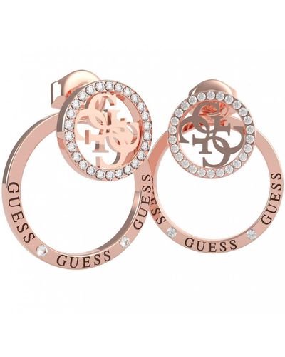 Guess Equilibre Stainless Steel Earrings - Ube79096 - Pink