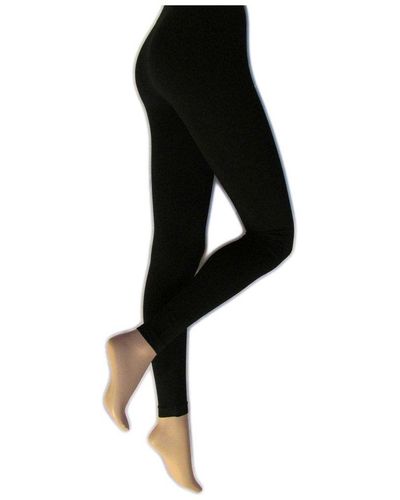 Silky Everyday Fashion Leggings (1 Pair) - Black