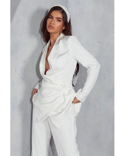 MissPap Marcella Premium Tailored Fitted Blazer - Grey