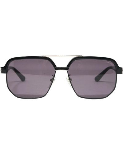 Police Splf11m 0583 Silver Sunglasses - Metallic