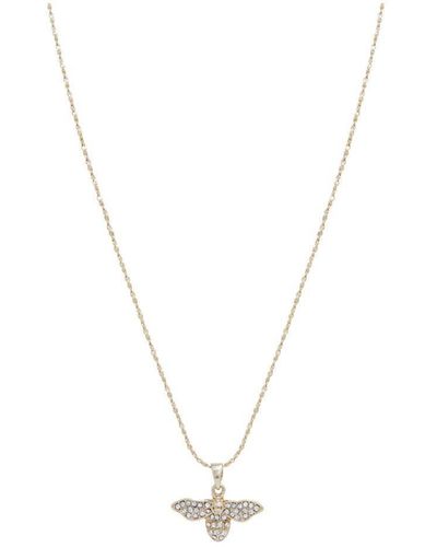 Lipsy Gold With Crystal Bee Necklace - Blue