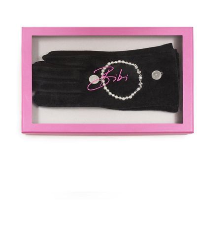 Bibi Bijoux Black 'obsidian' Glove And Bracelet Set