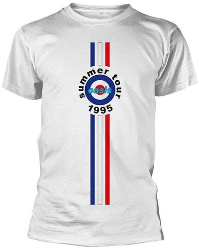 Oasis Summer Tour 1995 Stripe T-shirt - White