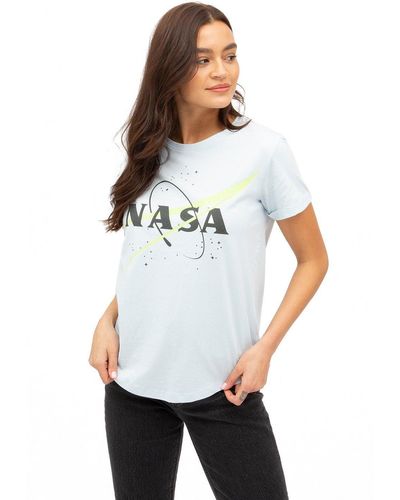 NASA Neon Cotton T-shirt - White