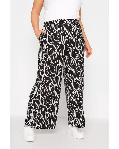 Yours Wide Leg Trousers - White