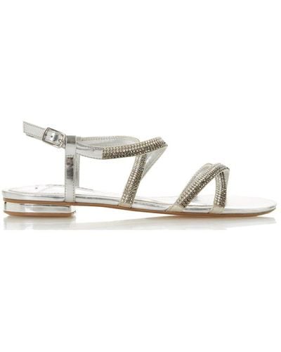 Dune Wide Fit 'neevie' Sandals - White