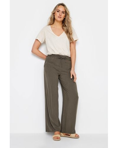 Long Tall Sally Tall Acid Wash Wide Leg Trousers - Brown