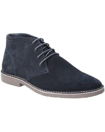 Hush Puppies 'freddie' Suede Lace Shoes - Blue