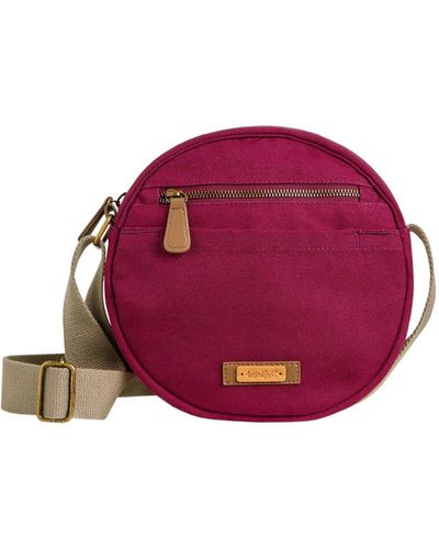 Weird Fish Stanton Washed Canvas Cross Body Bag - Red