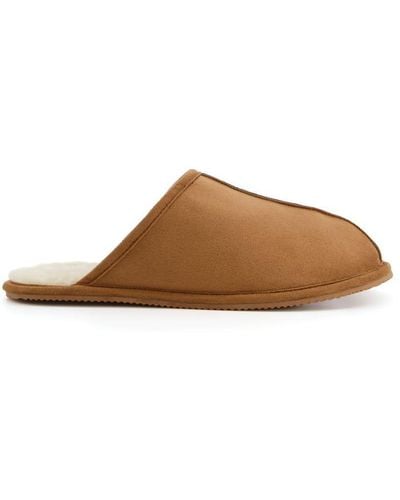 Dune 'firly' Slippers - Brown