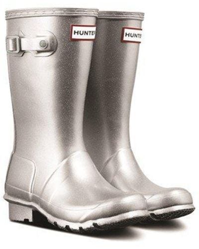 HUNTER 'original Cosmic Senior' Wellington Boots - Metallic