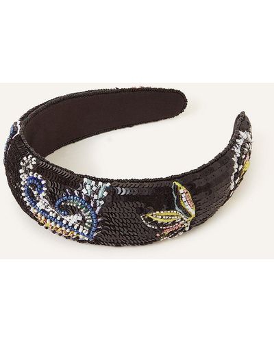 Accessorize Embellished Paisley Headband - Black