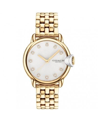 COACH Arden Gold Plated Stainless Steel Fashion Analogue Watch - 14503819 - Metallic