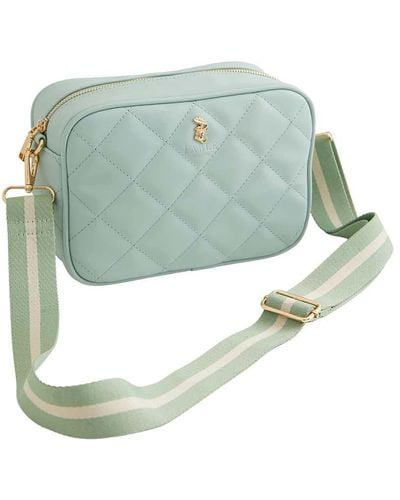 Fable England Soft Sage Quilted Camera Bag - Blue