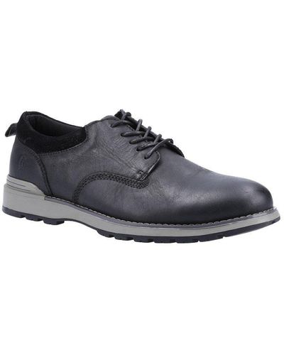 Hush Puppies 'dylan' Smooth Leather Lace Shoes - Black