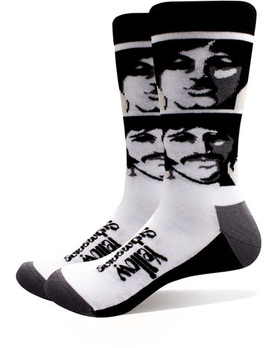 Beatles Yellow Submarine Sea Of Science Faces Ankle Socks - Black