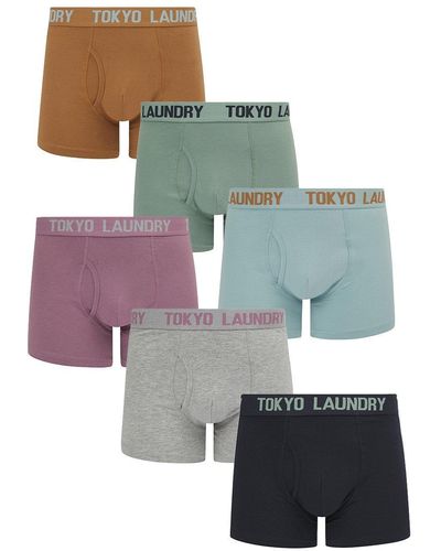 Tokyo Laundry Cotton 6-pack Boxers - Grey