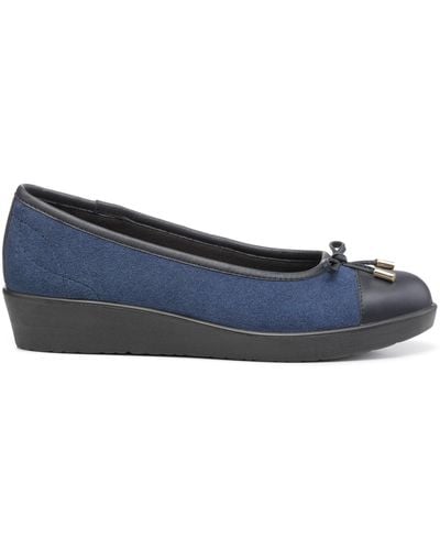 Hotter 'paloma' Ballet Wedge Shoes - Blue