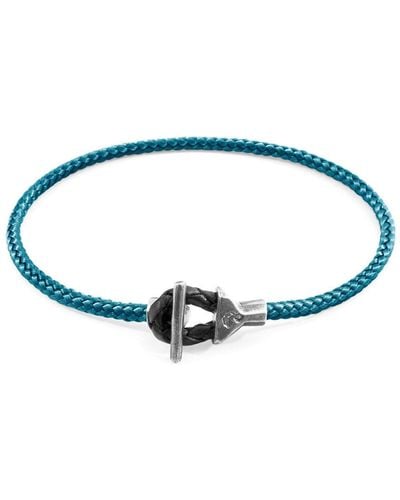 Anchor and Crew Cullen Silver And Rope Bracelet - Blue