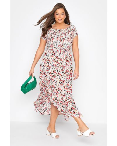 Yours Bardot Maxi Dress - Red