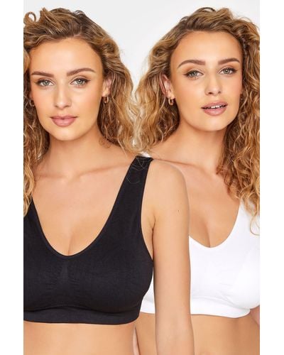 Long Tall Sally Tall 2 Pack Seamless Padded Bralettes - Black