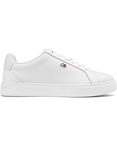 Tommy Hilfiger Flag Court Trainer Trainers - White
