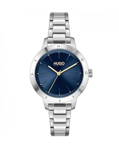 HUGO Stainless Steel Fashion Analogue Quartz Watch - 1540105 - Blue
