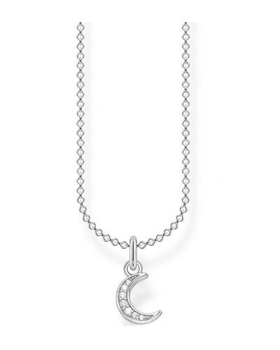 Thomas Sabo Silver Moon 45cm Sterling Silver Necklace - Ke2050-051-14-l45v - White