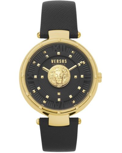 Versus Gold Plated Stainless Steel Fashion Analogue Watch - Vsphh0220 - Black