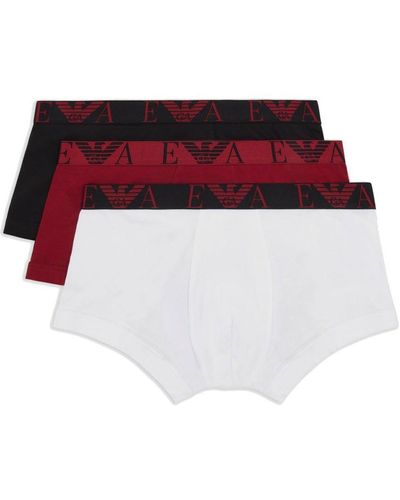 Emporio Armani 3 Pack Trunk - Red
