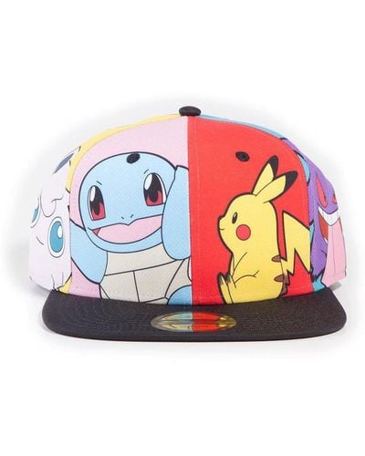 Pokemon Characters Popart Snapback Baseball Cap, Unisex, Multi-colour (sb844820pok) - Blue