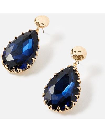 Accessorize Blue Harvest Fancy Gem Drop Earrings