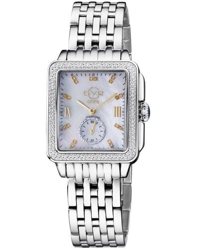 Gv2 Bari Diamond 9258b Swiss Quartz Watch - White