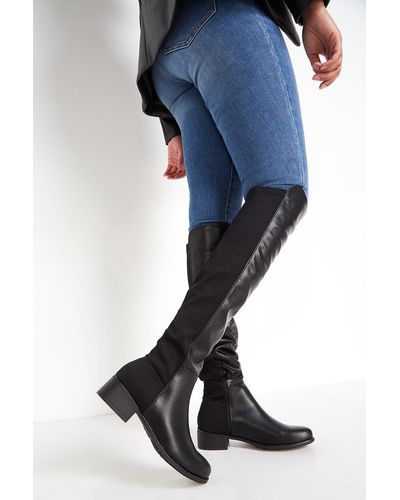 Wallis Haley Over The Knee Boot - Blue