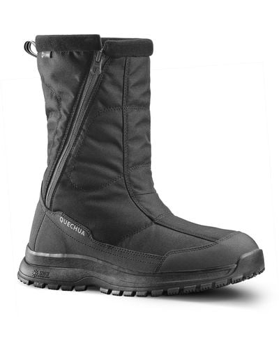 Quechua Decathlon Warm Waterproofhiking Boots - Sh100 Zip - Black
