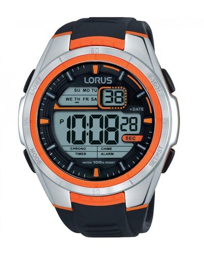 Lorus Stainless Steel Classic Digital Quartz Watch - R2311lx9 - Black